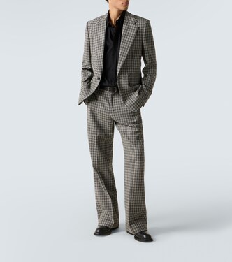 Checked wool straight pants | Acne Studios