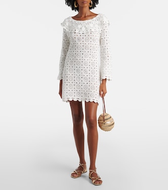 Envalira cotton crochet minidress | Rixo