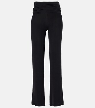 Gathered high-rise straight pants | Aya Muse