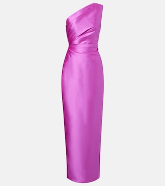 Kira draped satin gown | Solace London