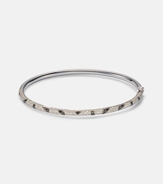 Jonc Zèbre 9kt white gold bracelet with diamonds  | Yvonne Léon