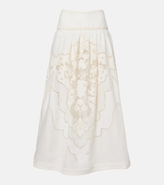 Daylight embroidered linen maxi skirt | Zimmermann