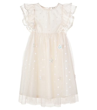 Embellished polka-dot tulle dress | Bebe Organic