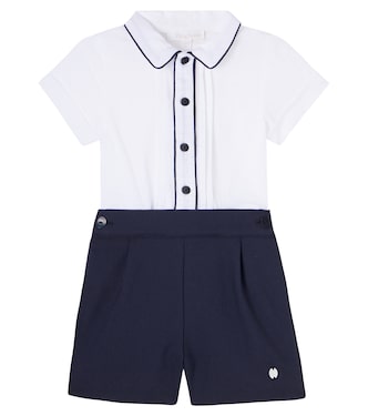 Baby cotton-blend shirt and shorts set | Patachou