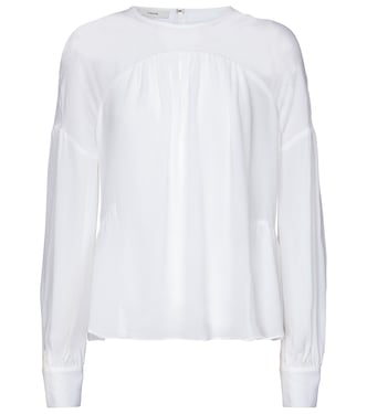 Silk-crêpe top | Vince