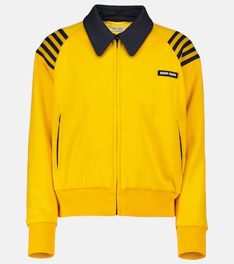 Striped zipped cardigan | Miu Miu