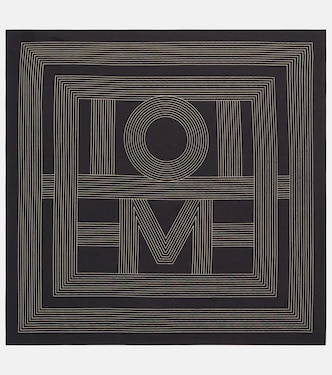 Foulard in cotone e seta con logo | Toteme