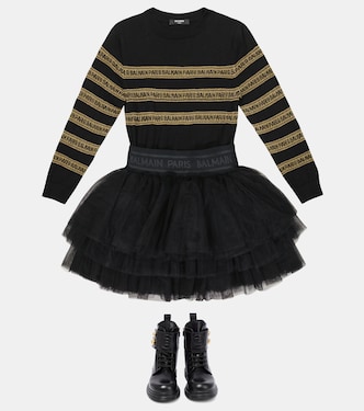 Robe pull à logo | Balmain Kids