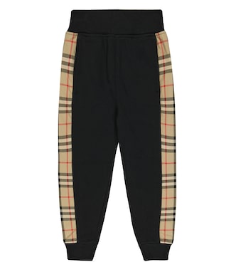 VIntage Check paneled jersey sweatpants | Burberry Kids