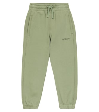 Logo cotton sweatpants | Off-White Kids