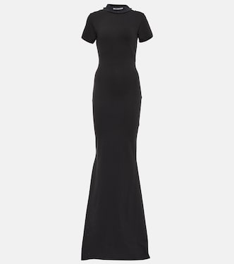 Vestido largo en mezcla de algodón | Balenciaga