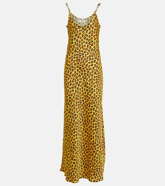 Vestido lencero de satén estampado | Rabanne