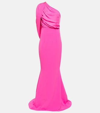 Robe Ambrette aus Crêpe und Satin | Safiyaa