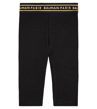 Bébé – Legging en laine mélangée à logo | Balmain Kids