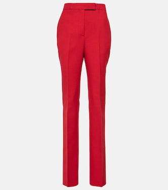 Pantaloni regular in lana vergine a vita alta | Ferragamo