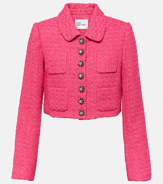 Chaqueta cropped en bouclé | Self-Portrait