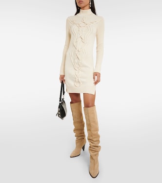 Atina cable-knit wool-blend minidress | Isabel Marant