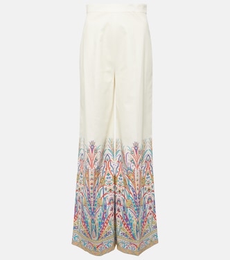 Pantaloni a gamba larga in misto cotone con stampa | Etro