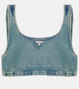 Bralette aus Denim | Prada