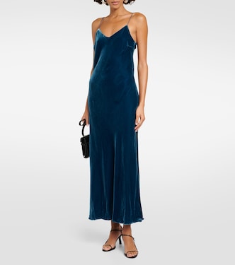 Vestido largo Lyon de terciopelo | Asceno