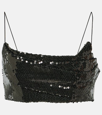 Sequined crop top | Alex Perry