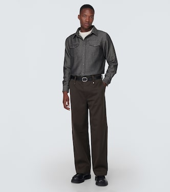 Camisa de sarga de algodón y cachemir | God's True Cashmere