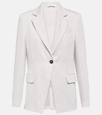 Blazer aus Baumwolle und Leinen | Brunello Cucinelli