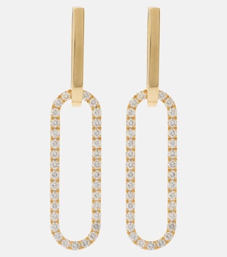 Link 18kt gold hoop earrings with diamonds | Bucherer Fine Jewellery