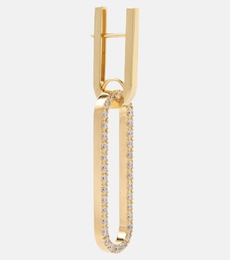 Link 18kt gold hoop earrings with diamonds | Bucherer Fine Jewellery