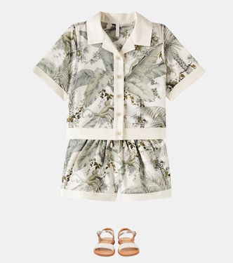 Camicia Wylie in cotone con stampa | Zimmermann Kids