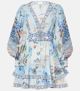 Verziertes Minikleid aus Seide | Camilla