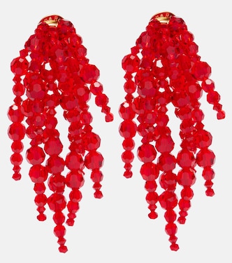 Crystal beaded drop earrings | Simone Rocha