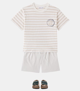Camiseta Eidan de jersey de algodón a rayas | Bonpoint