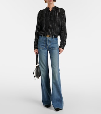 Blusa in lamé a righe | Velvet