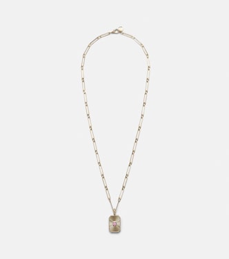 Collier Radiant Deco en or 18 ct, saphir et diamants | Shay Jewelry