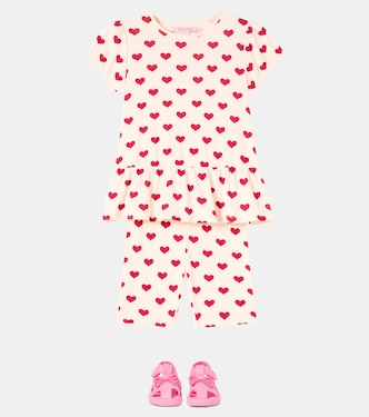 Printed cotton T-shirt and leggings set | Konges Sløjd