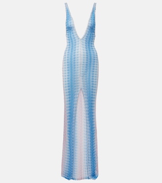 Zigzag ombré lamé maxi dress | Missoni