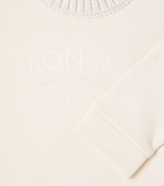 Wool-trimmed cotton jersey sweatshirt | Moncler Enfant
