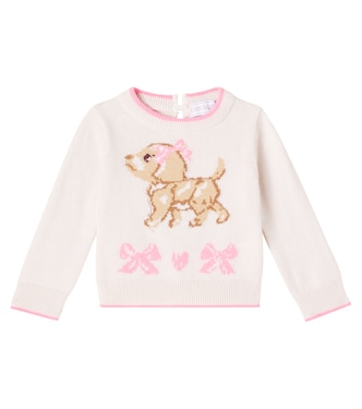 Intarsia cotton and wool sweater | Monnalisa
