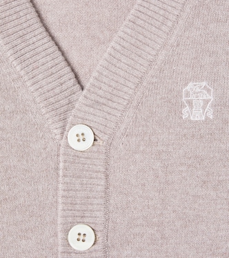 Embroidered cashmere cardigan | Brunello Cucinelli Kids