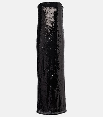 Sequined strapless maxi dress | Rotate