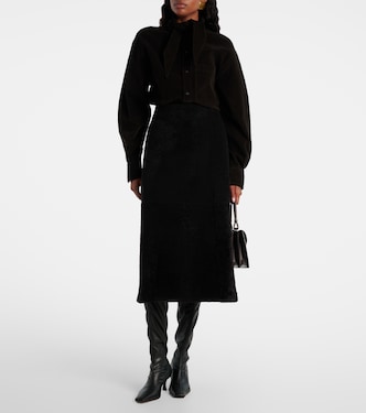 Shearling maxi skirt | Yves Salomon