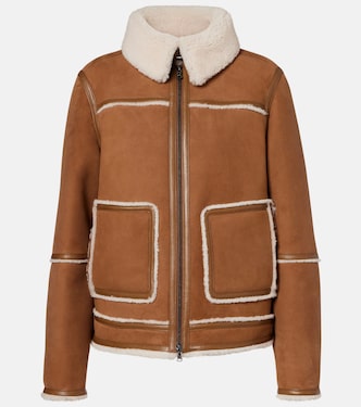 Pelina down-paneled shearling-trimmed suede jacket | Bogner