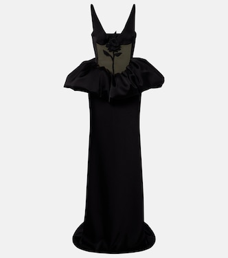 Embroidered peplum gown | David Koma