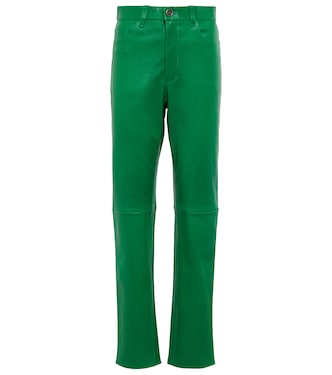 Pantalon droit Terry en cuir | Stouls