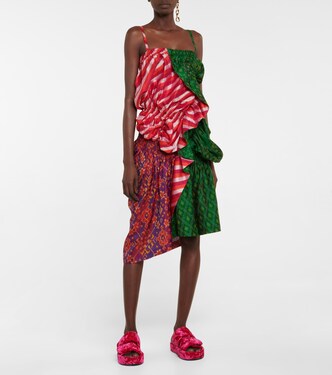 Abito midi patchwork in seta ikat | Dries Van Noten