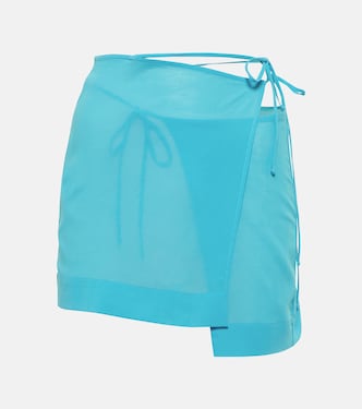 Asymmetric wrap miniskirt | Nensi Dojaka