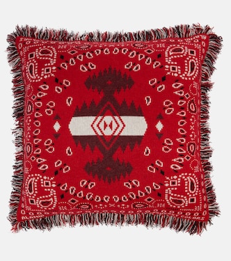Bandana jacquard wool-blend cushion | Alanui