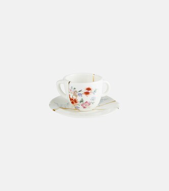 Kintsugi espresso cup and saucer set by Marcantonio Raimondi Malerba | Seletti