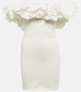 Off-shoulder ruffle-trimmed minidress | Alexandre Vauthier